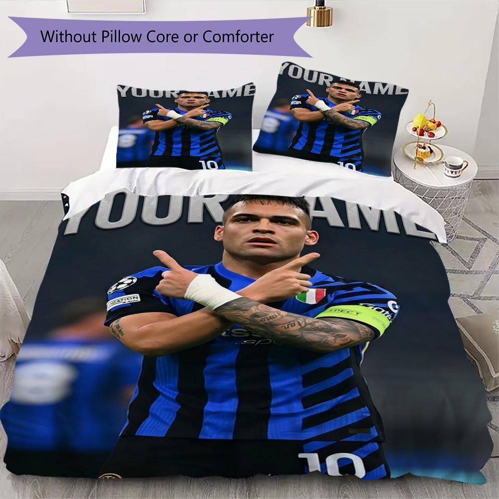 Custom Name Inter Milan Bedding,Quilt Set Quilt Cover Pillowcase Home Birthday Gift(1 * duvet cover + 2 * pillowcase, without core)_xia