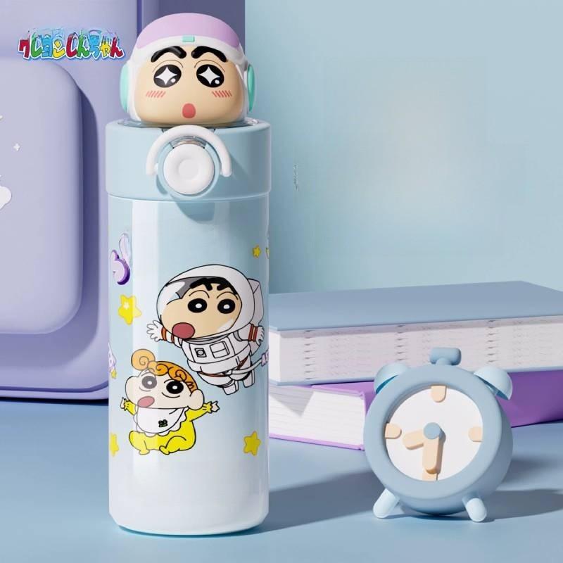 Crayon Shinchan Kids Insulated Travel Mug With Straw Lock For School And Outdoor Use
