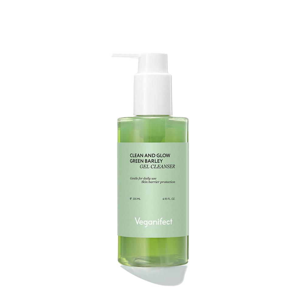 veganifect Green Barley LHA Gel Cleanser 205ml Gentle Exfoliating Cleanser