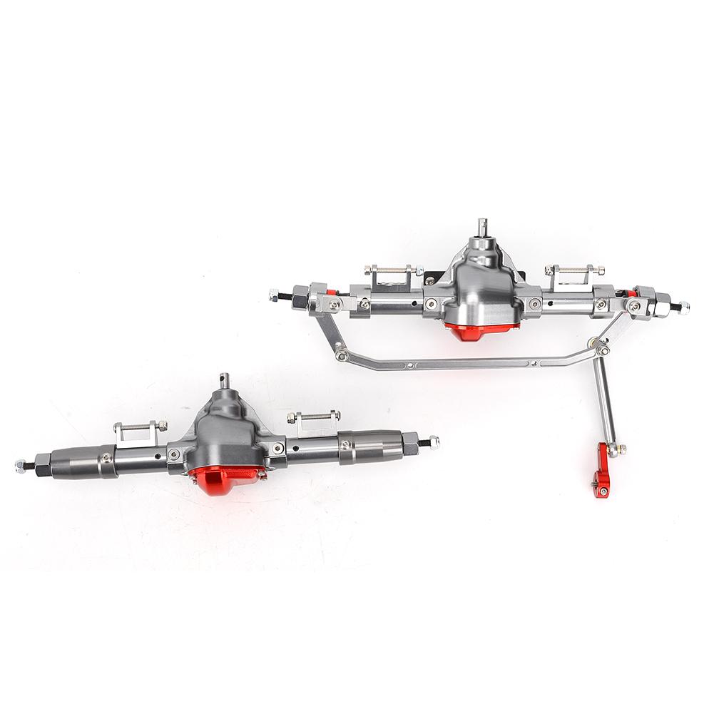 

Metal Axle Assembly Upgrade Accessories Fit for SCX10 4 RC Off Road Crawler(Red )