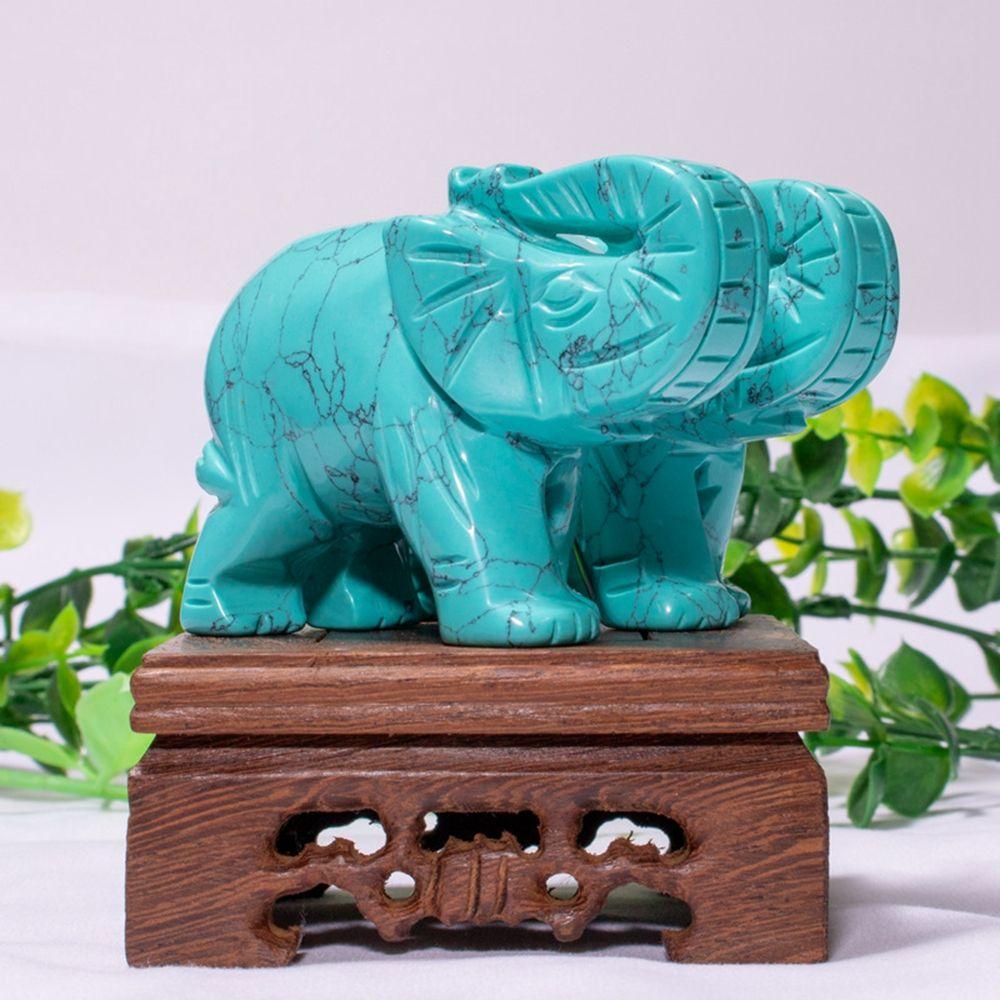 Decor Amethyst Obsidian Rose Quartz Small Decoration Stone Crafts Christmas Present Elephant Statue