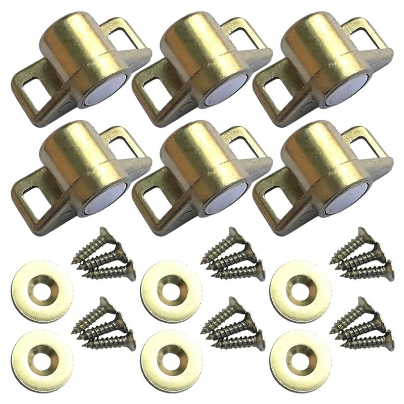 6er-Pack Langlebige Magnetische Türstopper Zinklegierungen Türstopper für Dauerhaften Einsatz an Schränken Schubladen und Kleiderschränken