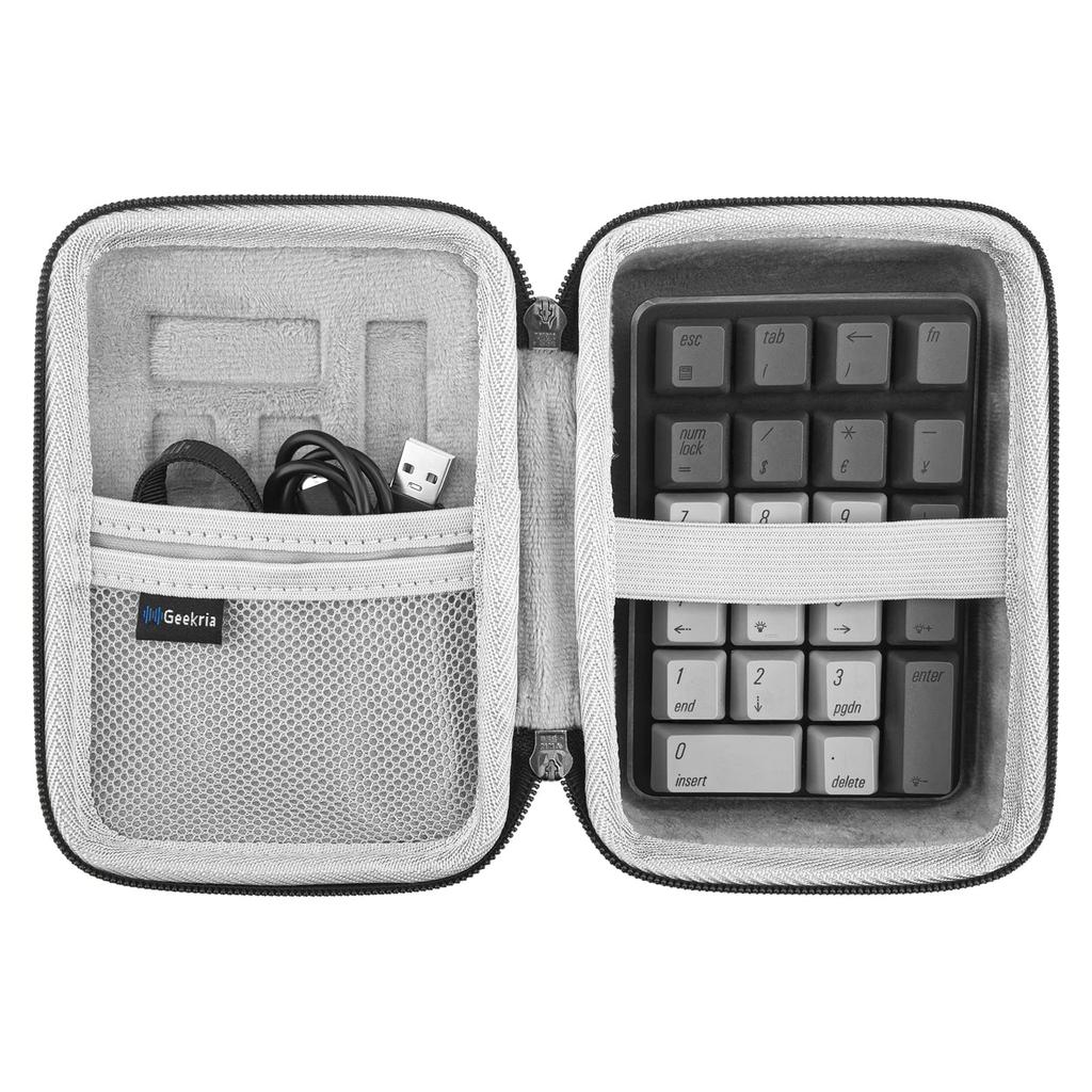 Geekria Portable Numeric Keypad Travel Case for Mechanical Numeric Compatible with Qisan Mini Numeric MOTOSPEED Kinst Numeric Keypad and Tishled