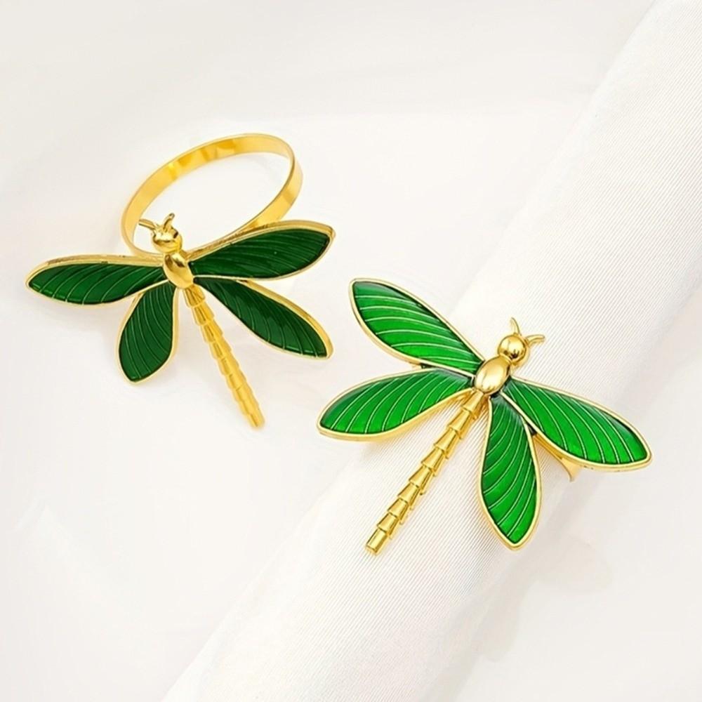 6PCS Modern Napkin Buckle Metal Insect Napkin Holder Handcrafted Table Decorations  Restaurant