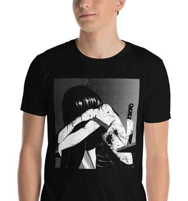 

Anime School Girl Horror Killer Creepy Short-Sleeve Unisex T-Shirt M