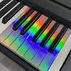 Färgglatt tangentbordsfilm med lasertangentklistermärken - Skydd för piano & Klistermärken för vita tangenter.
