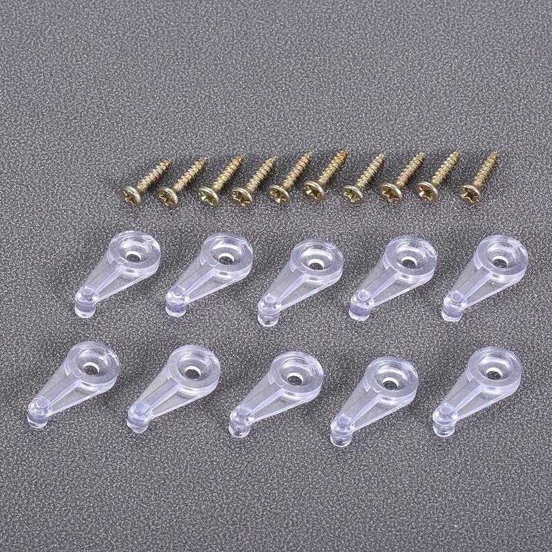 20 шт. Пластиковые зажимы-держатели для стекла Зажимы-держатели для зеркал Зажимы для стеклянной панели дверцы шкафа Опора для полки зеркального шкафа