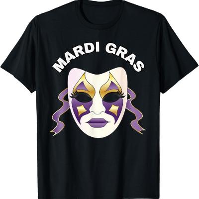 Mardi Gras Maske Fetter Dienstag Karneval T-Shirt