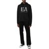 Emporio Armani FW22 Logo Embroidered Drawstring Hooded Long Sleeve Sweatshirt Men Sweatshirt Black 6L1MB1-1JHSZ-0999