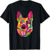 Colorful Pop Art German Shepherd Portrait GSD Owner T-Shirt