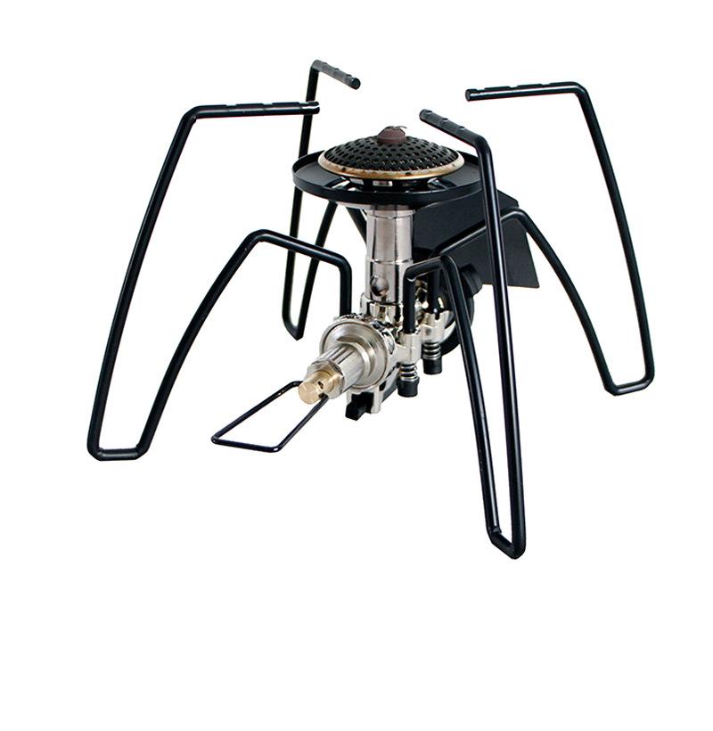 COOLCAMP Portable Folding Camping Stove, Black Spider Cassette Gas Stove for Outdoor Barbecue Cookware