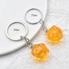 Colorful Acrylic 20-Sided Dice Shaker Pendant for Handmade Jewelry