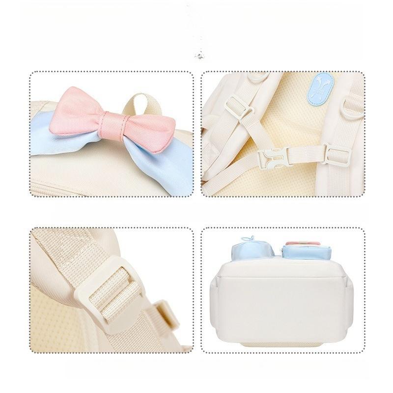 Zaini per Bambini Scuola Primaria Classi 3-6 Ragazza Rosa Studente Scuola Media Borse Scolastiche Impermeabili Zaino con Manico Festival delle Farfalle con Astuccio