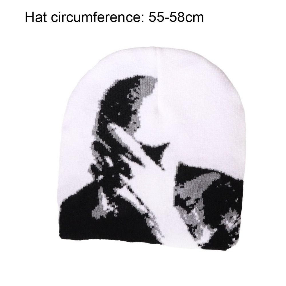 Hip Hop Printing Knitting Cap Hat Y2k Keep Warm Cold Cap Fiber Couple Warm Hats Outdoor