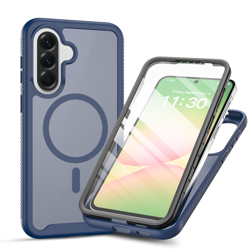PET Screen Protector Skin Feel Matte Magnetic Phone Case For Samsung Galaxy A16 A26 A36 A56 A17 A37 A57 5G Translucent Cover