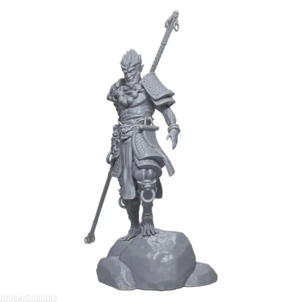 3D Printed Fire Monkey Wang Statue Sun Wukong Chinese Mythology Character Gift Doll Carving Statuette DIY Home Decoration
