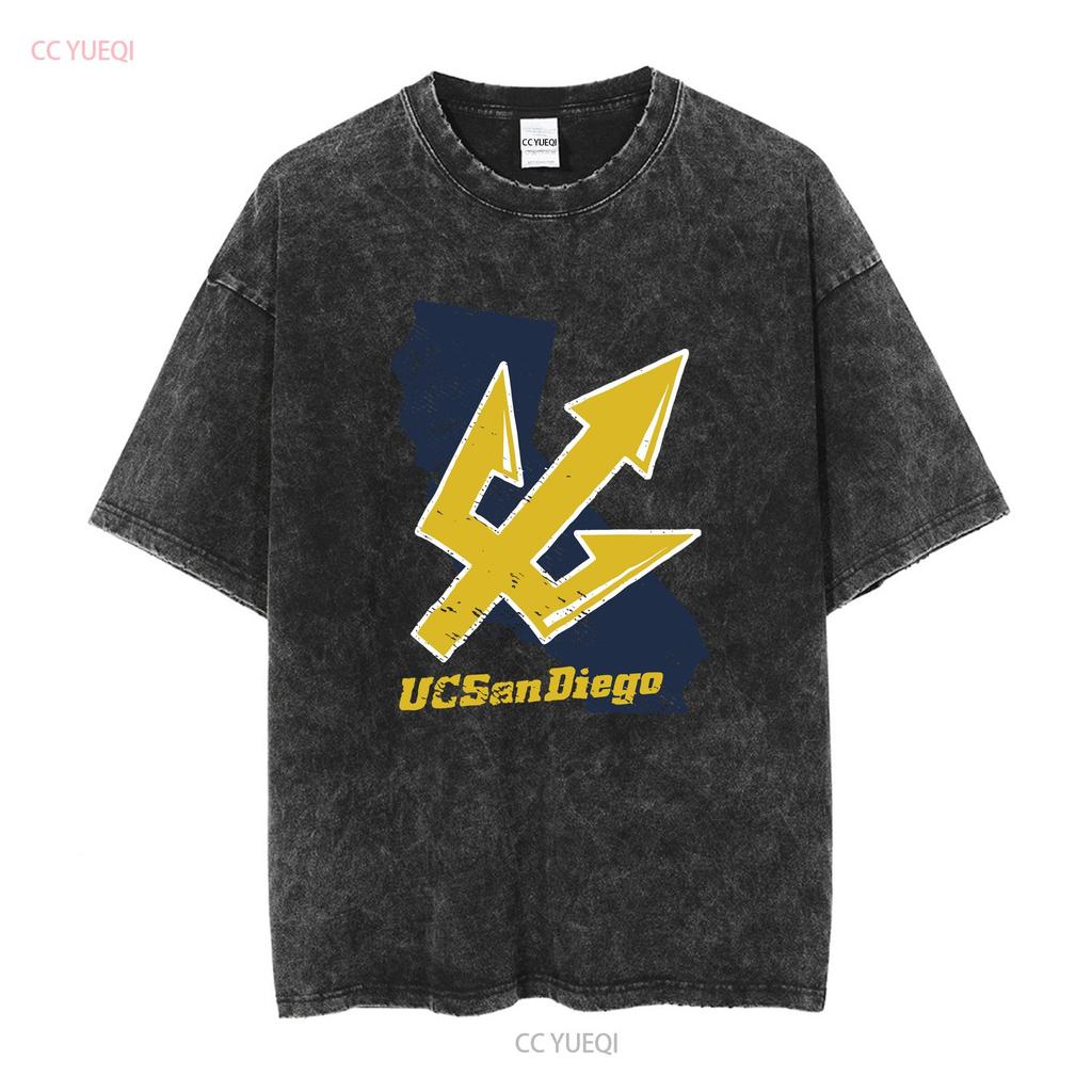 UC San Diego Adult T Shirt California Athletic Heather S 5XL Long or Short Sleeves Vintage Washed Comfortable Breathable