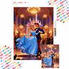 Diamond Painting Kit DIY Round Home Wall Decor Adult Handmade Gift Cinderella Ballroom Dance Princess Prince 129 Chars
