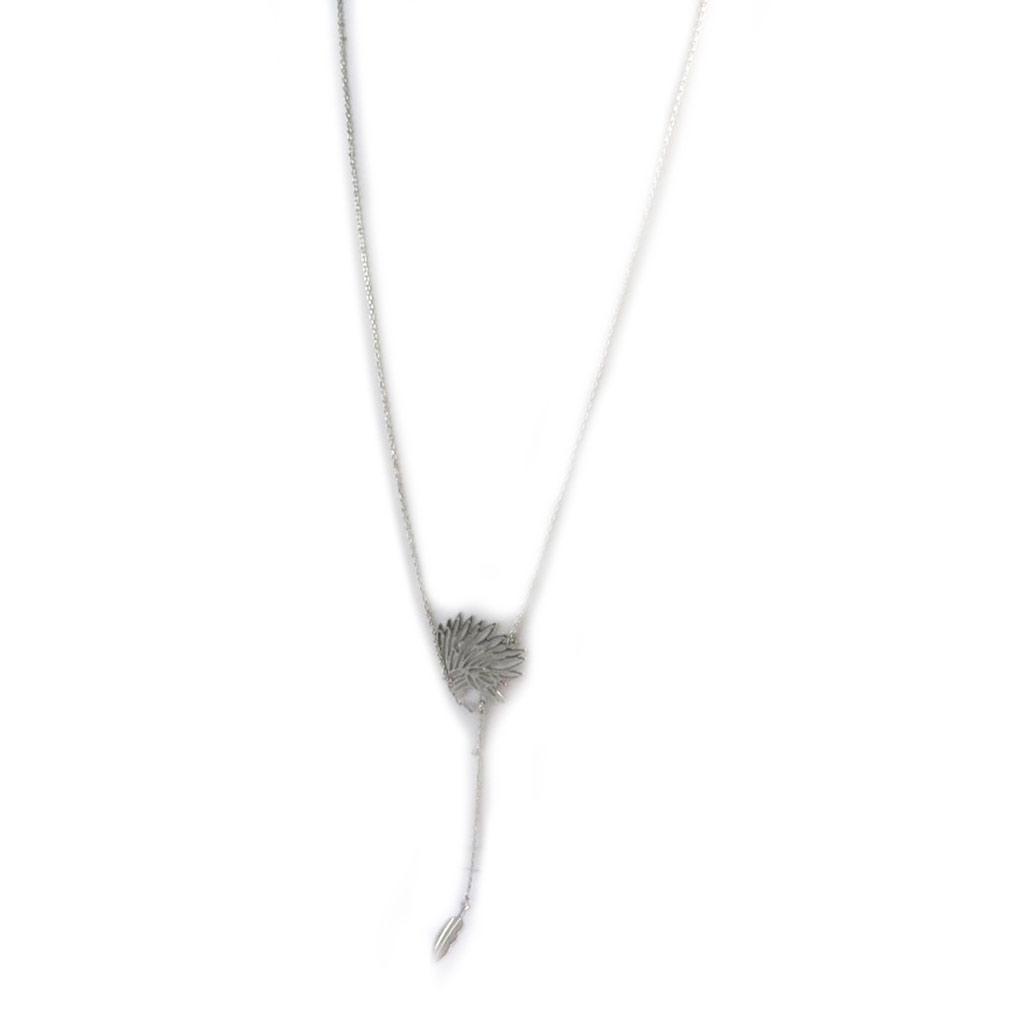 Les Trésors De Lily [N8444] - Silver 'Navajos' Long Necklace