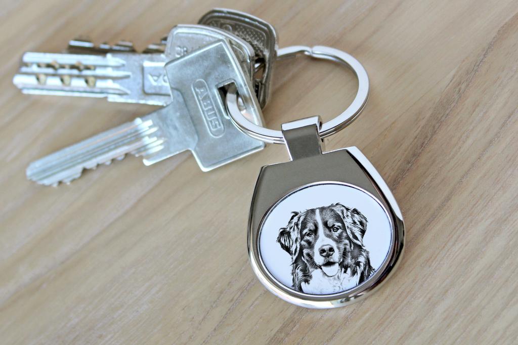 Bernese Mountain Dog, Berner Sennenhund - Keychain with a Dog, Keychain with a Print, Personalized Pendant from the Art-Dog Brand