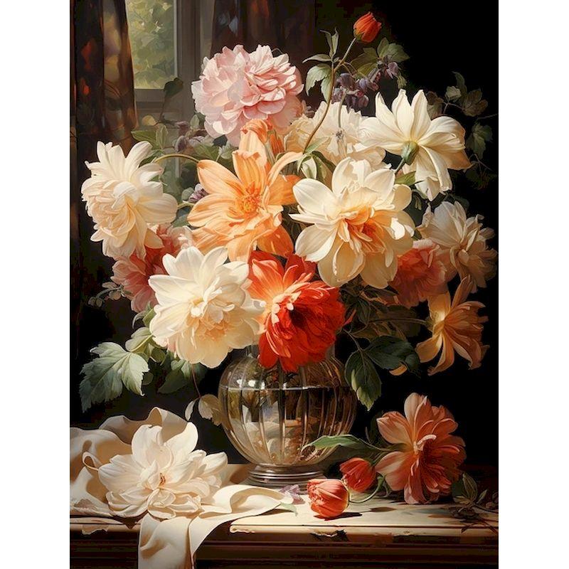 

GATYZTORY Acrylic Painting By Numbers Flowers Coloring On Numbers For Adults Kids Paint Kit Handmade Diy Gift Wall Art On Canvas 30x20cm no frame