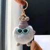 Real Rex Rabbit Hair Coal Ball Elf Ins Internet Celebrity Cute Bag Pendant Plush Doll Car Keychain Pendant