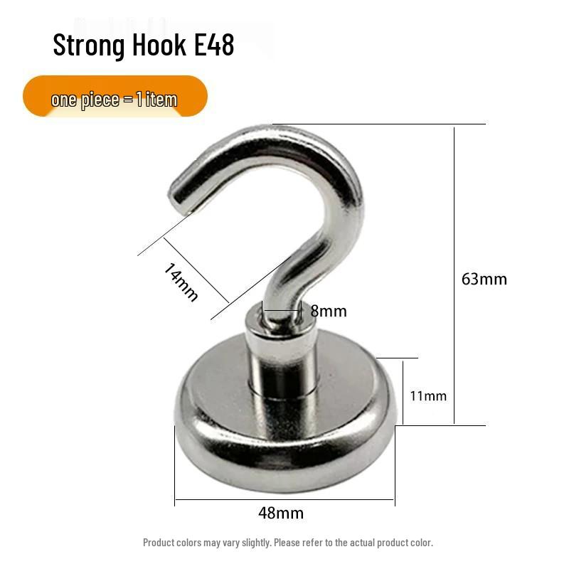 High Load-Bearing Magnetic Hook for Kitchen & Bathroom - Nail-Free, Strong Magnetic Hook