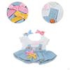 4 Pieces Dolls T Shirt with Dress Bow Hairpin, Handmade Clothing for 15-17cm Thanksgiving