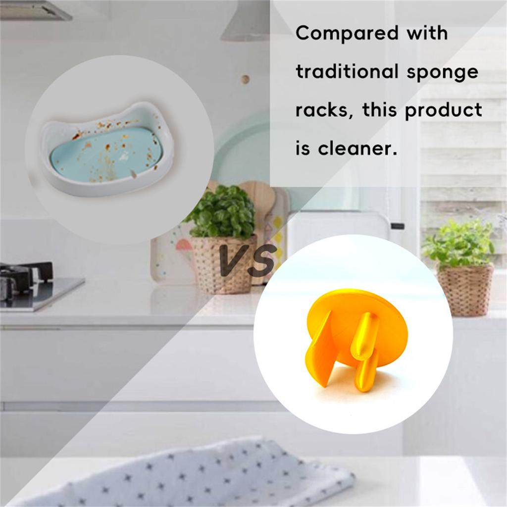 Multifunctional Kitchen Cleaning Sponge Storage Rack Rack Scouring Pad Sponge Rack Kitchen