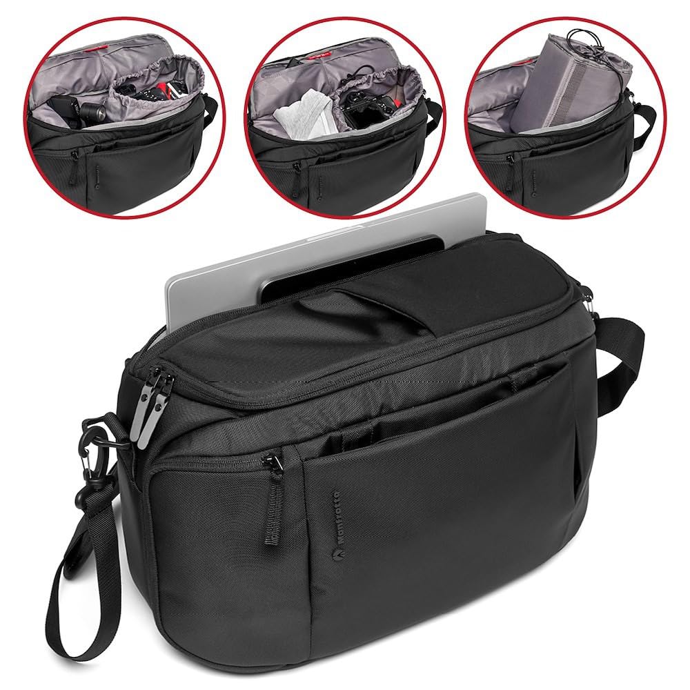 Kamera-Rucksack Advanced Hybrid Backpack M III Stativ-Halterung für kleine Stative Wasserabweisendes Material Regenschutz im Lieferumfang enthalten MB [Manfrotto] MA3-BP-H