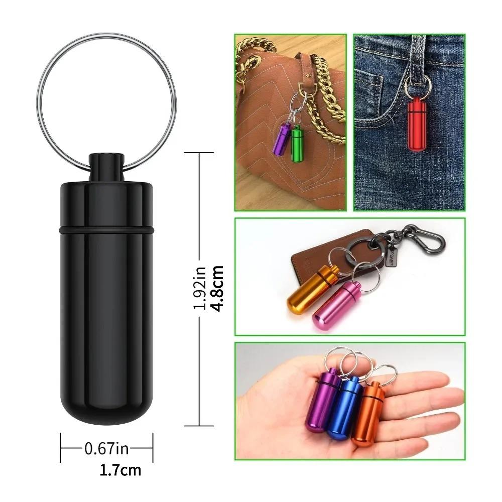 Neue Heiße Tragbare Mini Wasserdichte Aluminium Pillendosen Behälter Box Organizer Aufbewahrung Tabletten Medizin Vitamin Pillendosen Fischöle