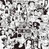 10/30/65pcs Black White Anime ONE PIECE Stickers DIY Laptop Motorcycle Travel Luggage Car Skateboard Bike Waterproof Sticker Toy