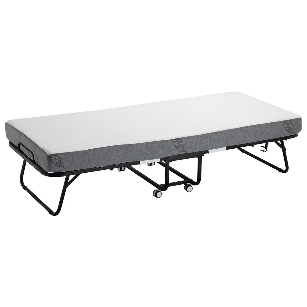 Rollaway Bed Folding Bed with 5 Inches Foam Mattress for Adults & Guest