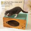 Meow Fairy Bubble Fish Cartoon Cat Bed & Scratching Board - Double-layer Corrugated Cardboard, Multi-purpose Design