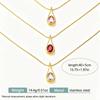 Elegant Water Drop Zircon Clavicle Necklace - Stainless Steel, Simple Luxury
