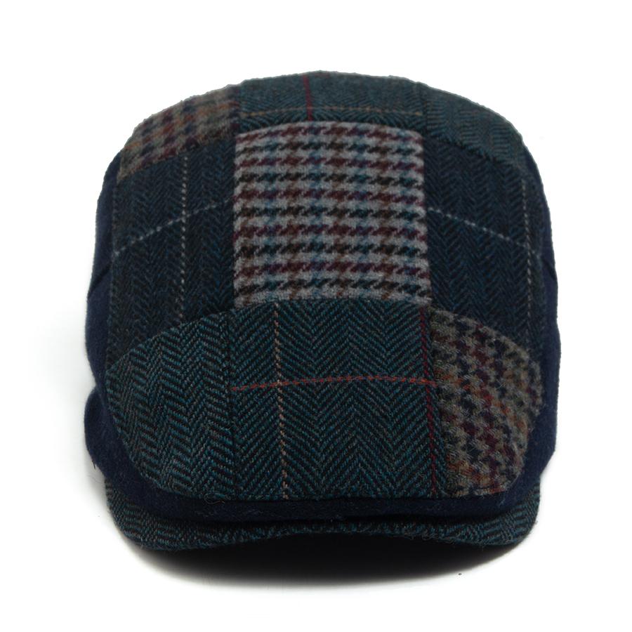 Men Women Patchwork Plaid Beret Vintage Wool Blend Flat Cap Autumn Winter Newsboy Hat Fashion Casual Female Ivy Caps For 54-58cm