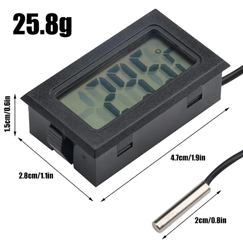 Fy-10 Mini LCD Termômetro Digital Aquário Carro Banho de Água Temperatura Tester Detector Monitor Sensor de Temperatura Incorporado