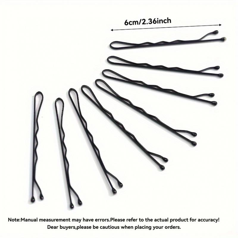 100pcs Black Straight Line Hair Clip U-shaped Needle Lady Coffee Hairpins Curly Wavy Grips Women Pins Styling Hair Accessories