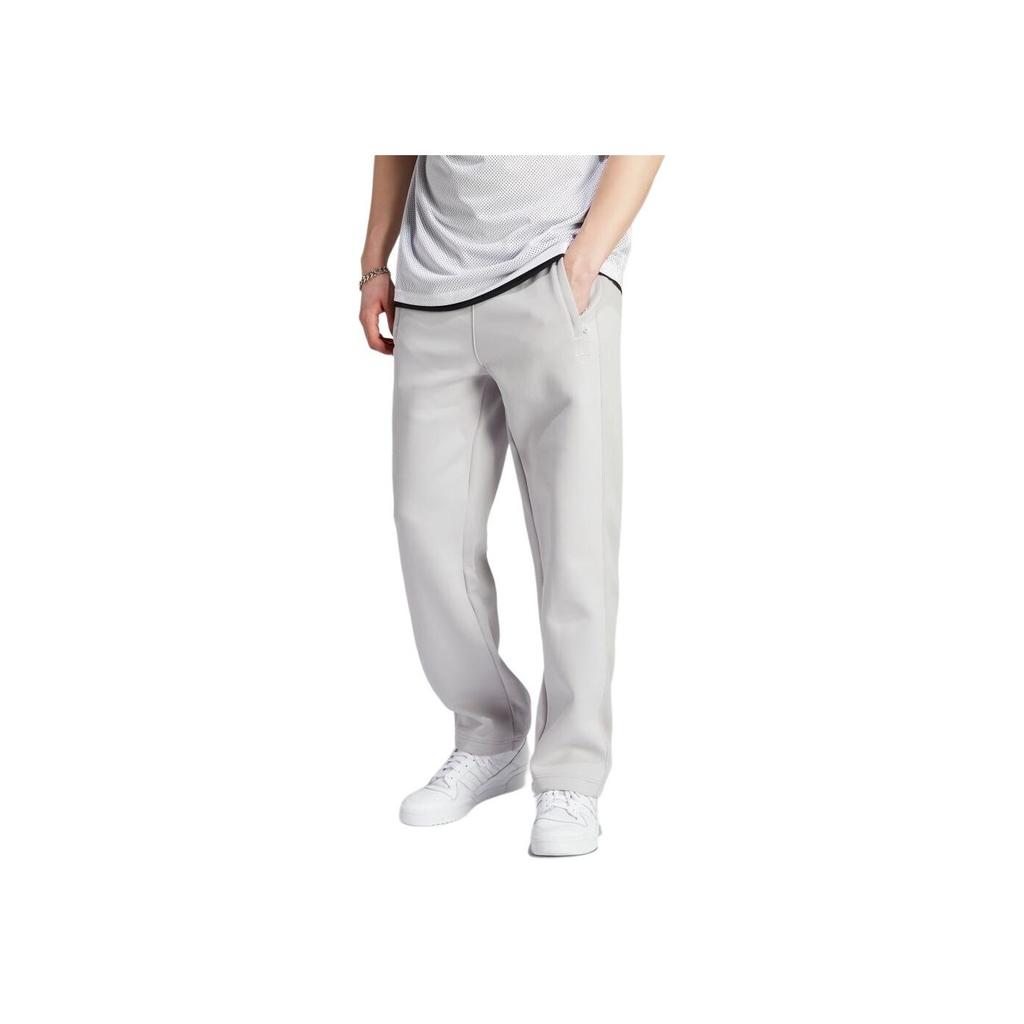 Adidas Originals Simple Comfortable Loose Space Cotton Knitted Sports Pants Men Bottoms Light-Gray IL5181