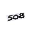 3D Glossy Black Chrome Silver Metal Logo Emblem Badge Decal Car Sticker for Peugeot 508 Car Accessories
