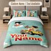 Dragon Ball 3Pcs Bedding Set, Personalized Custom Name Text, 1 Duvet Cover & 2 Pillowcases For Bedroom
