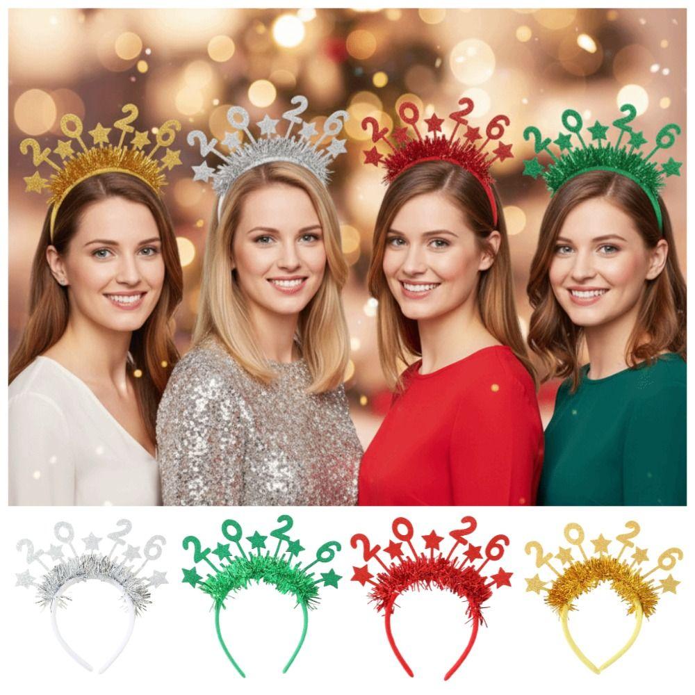 Sequin Star Strip Headwear Sweet Christmas Headpiece Children Gifts Glitter Hair Hoop  Cosplay