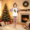 Christmas Print Matching Family Pajama Set Long Sleeve Round Neck Sleepwear