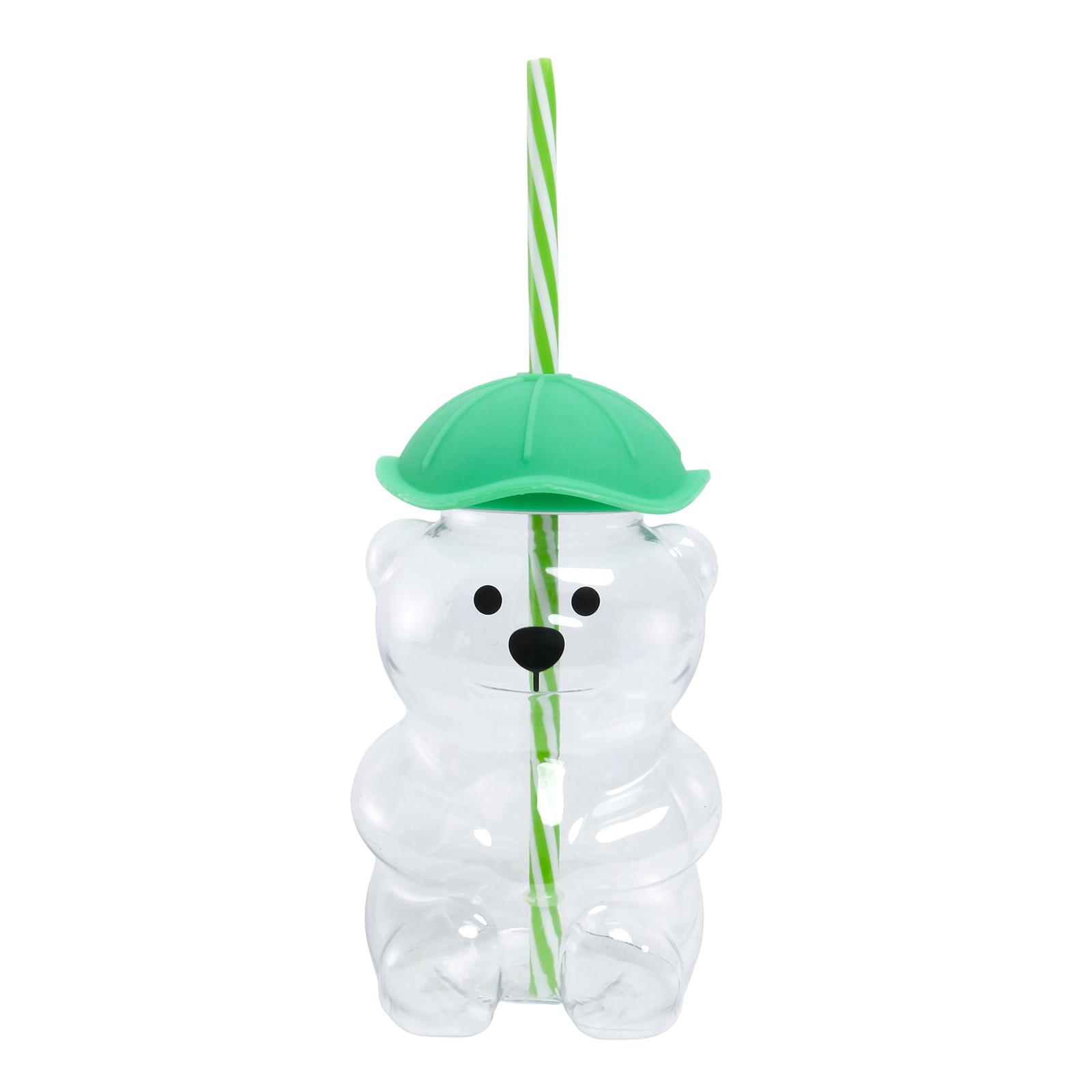 

Bear Straw Cup Cute Bear Glass Cup Household Juice & Beverage Cup One Size