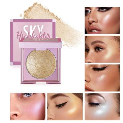 Europese en Amerikaanse Make-up Highlighter Poeder Poeder, Parelmoer Glitters Highlighter Crème, Mat Contour Poeder Poeder