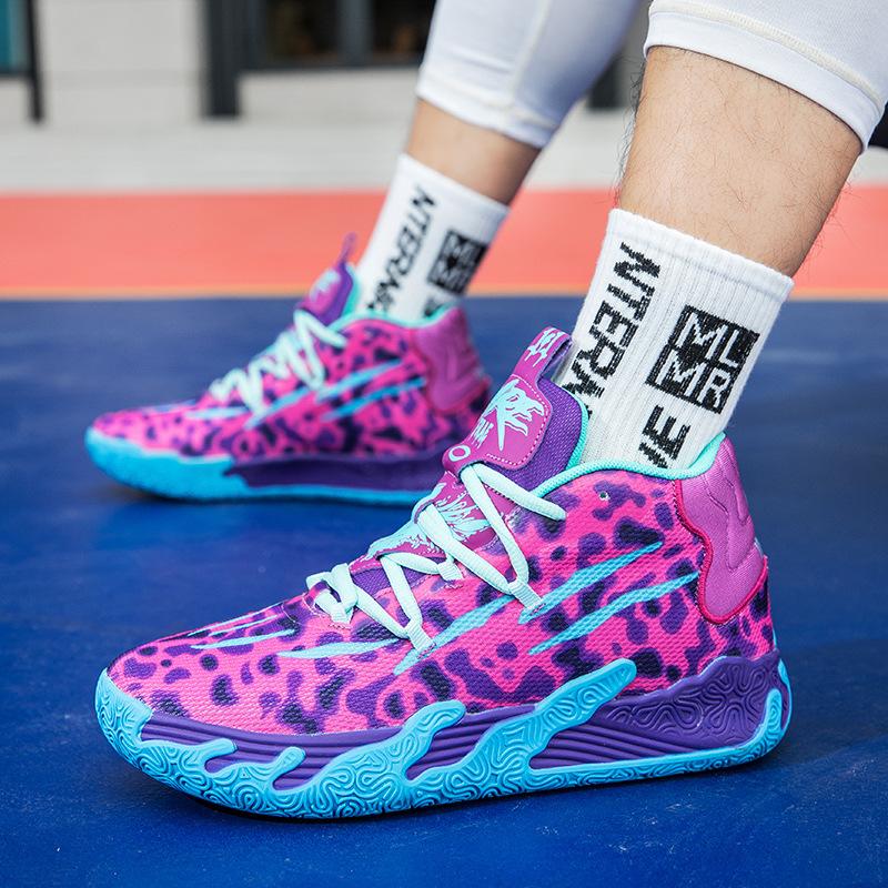 Nuevas zapatillas de baloncesto de tres balones y tres generaciones de caña alta para jóvenes estudiantes, zapatillas deportivas de entrenamiento real