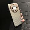 For Huawei Mate 60 Pro Plus Corrugated Grain Plating Metallic Paint Anti fingerprint PC Shockproof Anti-Slip Back Cover Case Shell