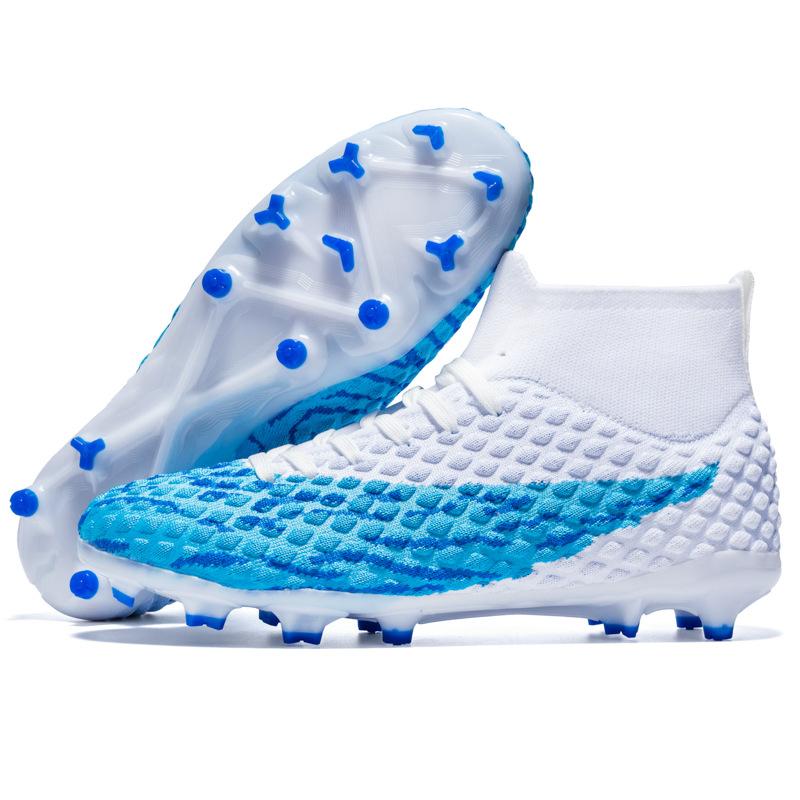 2025 new football shoes men's high-top students TF broken nails AG long nails adult breathable training shoes women's non-slip