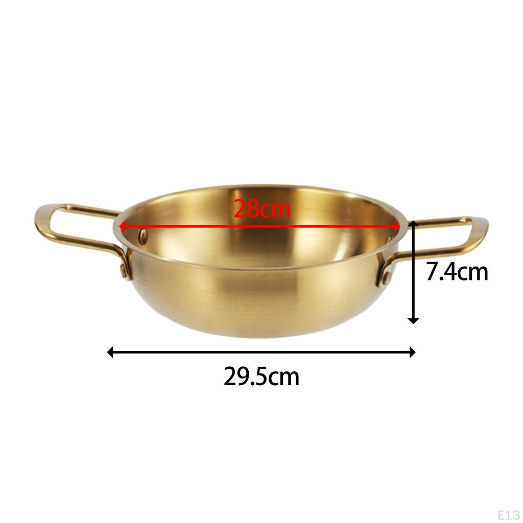 Korean Ramen Pot Household Instant Noodle Stainless Steel Kitchen Cookware Quick Heating Kimchi
