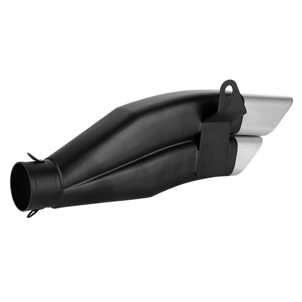 Universal Black 51mm Stainless Steel Motorcycle Double Exhaust Muffler Pipe Modification Parts